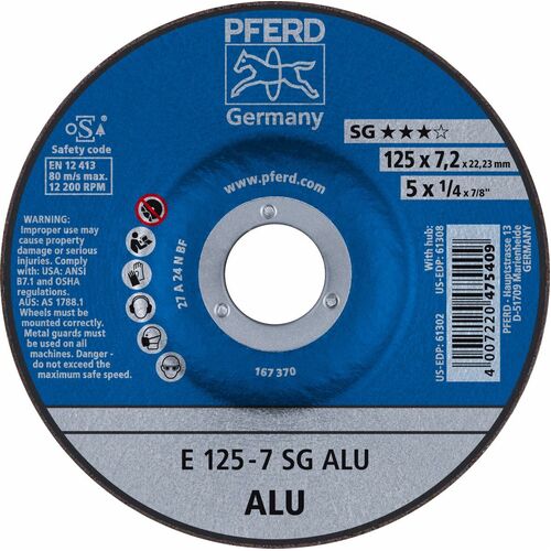 Premium Grinding Wheel D/C - ALUMINIUM  125mm