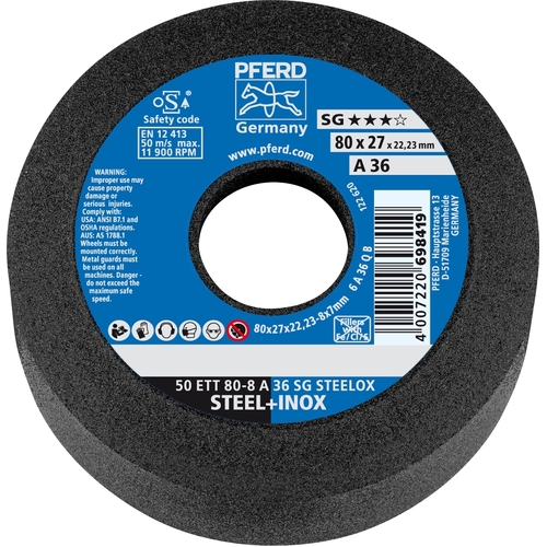 Flared Cup Wheel - STEEL 80mm
