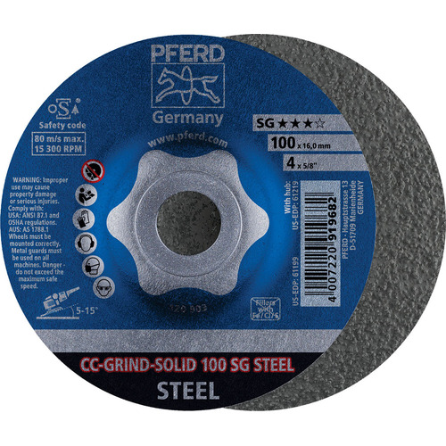 CC-GRIND-SOLID Grinding Disc 100mm SG STEEL