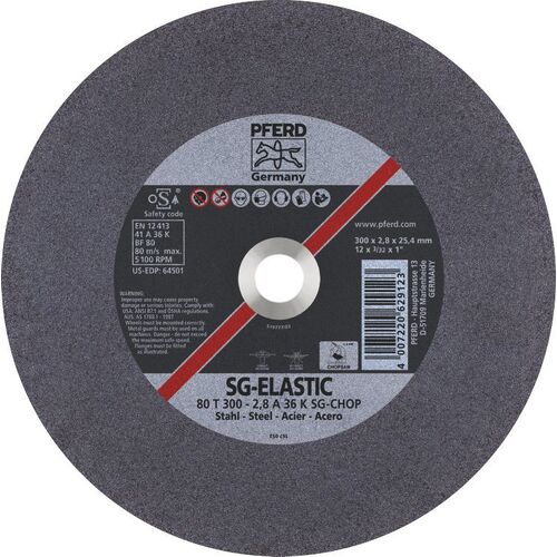 Low Speed Stationary Cut-Off Wheel - Premium - STEEL  80 T 300-2.8 A 36 K SG-CHOP 25.4