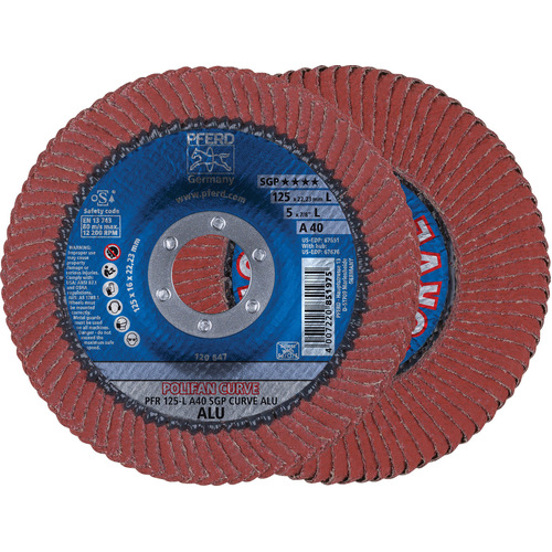 POLIFAN Flap Disc SGP Aluminium Oxide - ALUMINIUM  PFR 125 A 40 SGP-CURVE L ALU