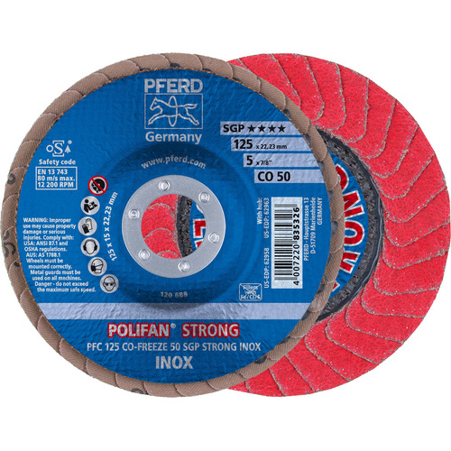 POLIFAN Flap Disc SG Ceramic - STEEL  PFC 125 CO 36 SGP-STRONG-FREEZE