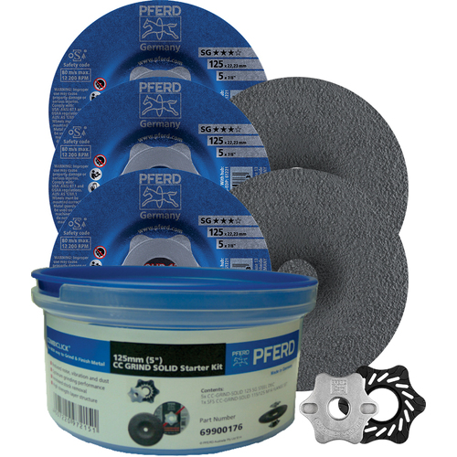 CC-GRIND-SOLID 6pc Starter Pack 125mm (5") - includes reusable container