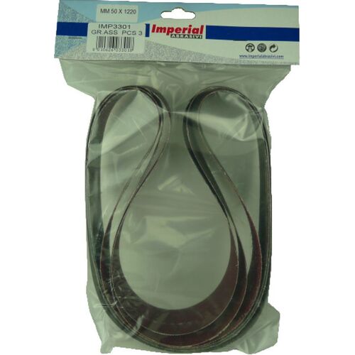 Mini Pack of 3 Linishing Belts - Aluminium Oxide 50 x 914mm  IMX    40 Grit