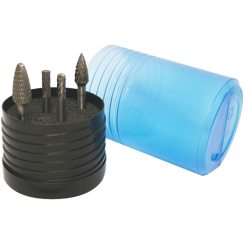 4pc Burr Set 1/4" Shank - Tungsten Carbide - MX NCC General Purpose