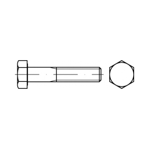 M6X30 Metric Coarse Hex Head Bolt ISO 4014 / DIN 931 A4-70 Stainless Steel