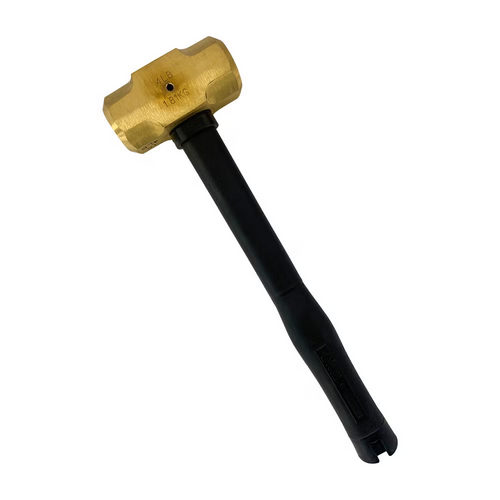 4lb Brass Hammer with 400mm Pinned Steel Core Fibreglass Handle