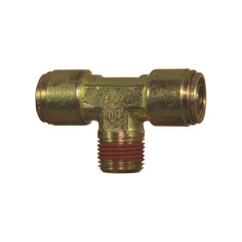 88-012-0404 1/4 Tube x 1/4 NPT D.O.T. Air Brake Push-In Male Branch Tee