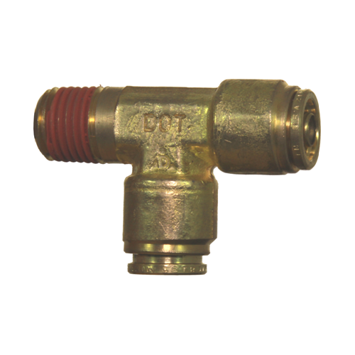 88-013-0404 1/4 Tube x 1/4 NPT D.O.T. Air Brake Push-In Male Run Tee