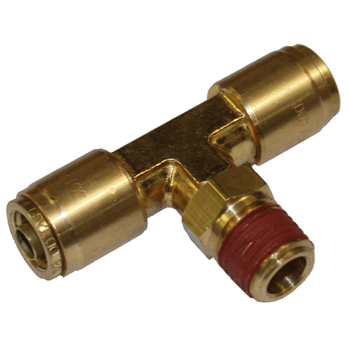 88-M012S-10N04 10mm Tube x 1/4 NPT D.O.T. Air Brake Push-In Swivel Male Branch Tee