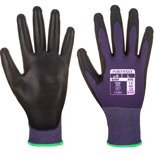 PU Touchscreen Glove PurBlack Large