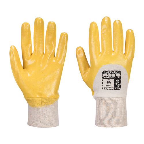 Nitrile Light Knitwrist Glove YellowLarge