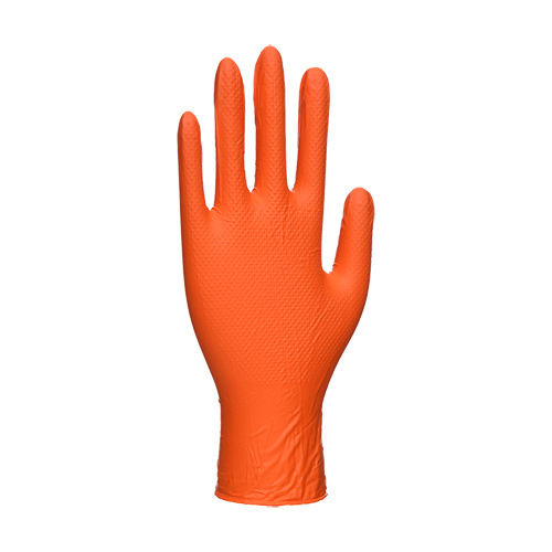 Nitrile HD Disp Gloves (Pk100) OrangeLarge
