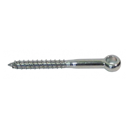 Screw Eye (Lag Screw) 6mm x 60mm - 316 Grade Stainless Steel