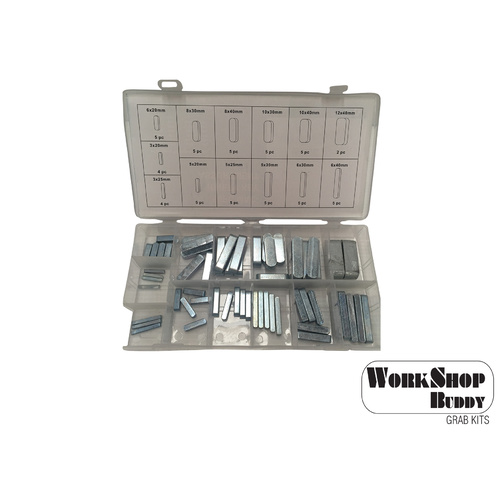 Workshop Buddy 60pce Machinery Key Metric Grab Kit (3x20 to 6x40)