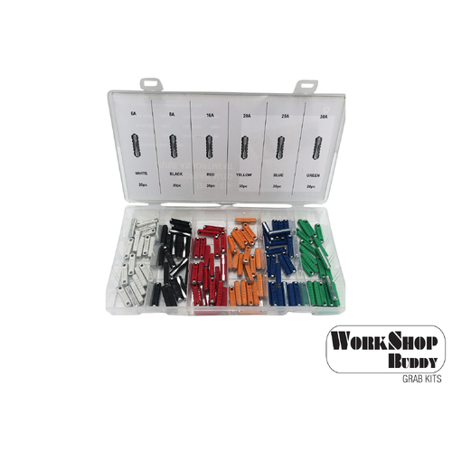 Workshop Buddy 120pce European Au- Fuse Grab Kit (5 - 30AMP)