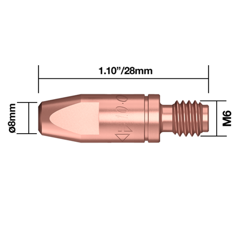 Binzel® Style M6x8mm CCZ 0.9mm Contact Tip - CT0968Z