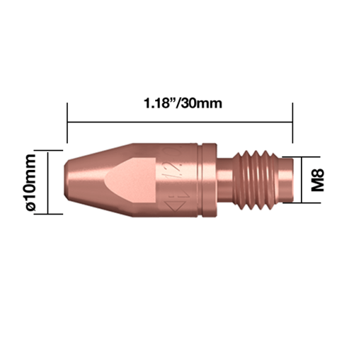 Binzel® Style M8x10mm CCZ 2.0mm Contact Tip - CT20810Z