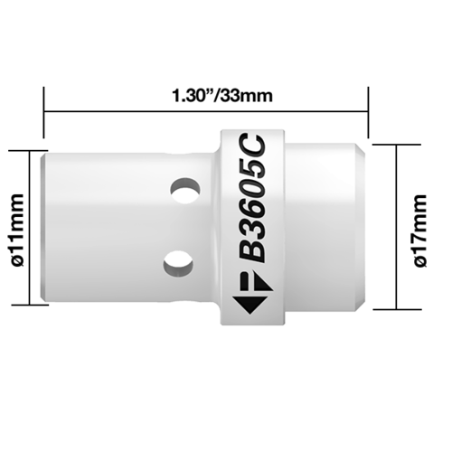 Binzel® Style Gas Diffuser 36 (White Ceramic) - DIF36W