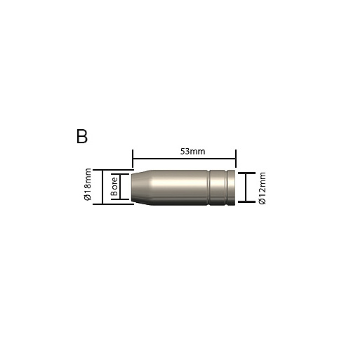 Binzel® Style Gas Nozzle Conical 14/15 - NZCO15