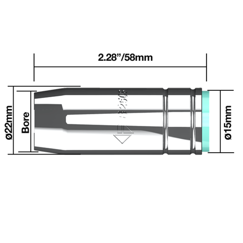 Binzel® Style Gas Nozzle Conical 25 - NZCO25
