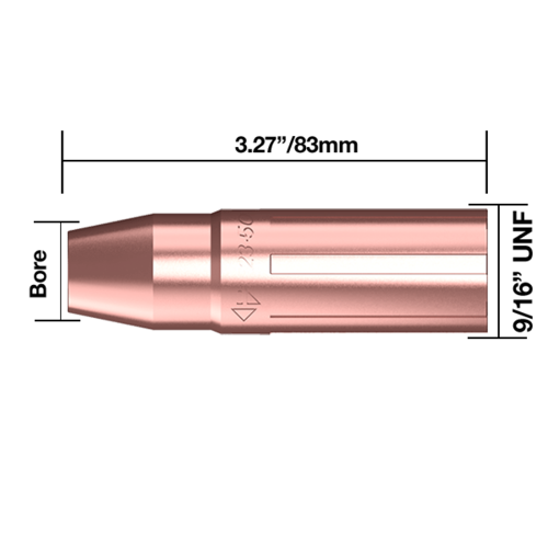 Tweco® style No.4 Gas Nozzle (Insulated) 16mm - 23-62
