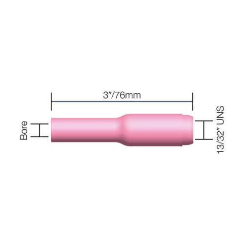 Long Alumina Cups 17/18/26 Series Alumina Cup 8.0mm (#5) Long - 10N49L