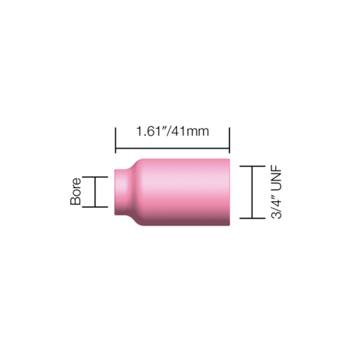 Gas Lens Cups 17/18/26 Series Gas Lens Cup 10.0mm (#6) - 54N16