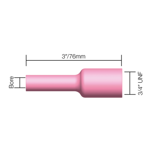 Gas Lens Cups Long 17/18/26 Series Gas Lens Cup Long 11.0mm (#7) - 54N15L