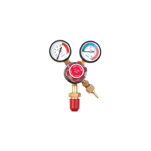 Omega Single Stage Regulator Acetylene Regulator Twin Gauge 0-140 Kpa - OMEAC14