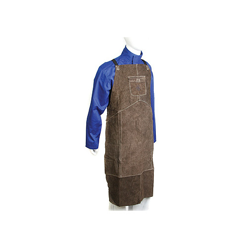 Leather Welders Apron Charcoal Brown 106x63cm - AP6100XL