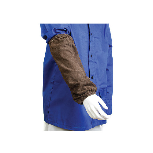Leather Welders Sleeves 40cm Charcoal brown - AP9101