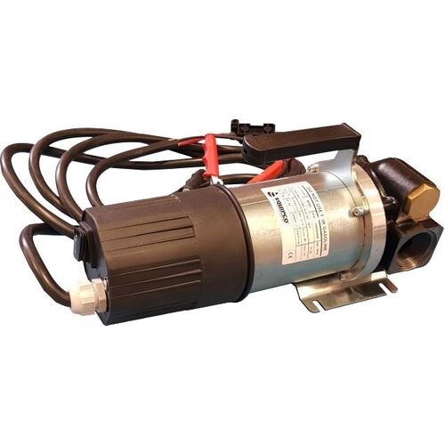 12V 80LPM diesel pump, bare pump & leads only 85LPM max flow at free discharge