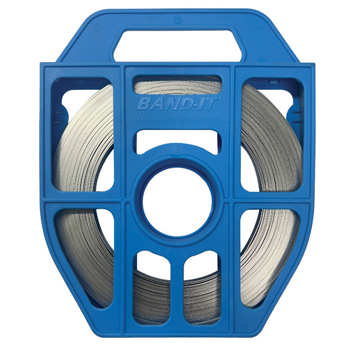 C204 12.70mm / 1/2" BAND-IT® Band Strapping 201 Stainless Steel 30.5m metre roll