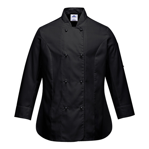 Rachel Chef Jacket L/S Black Large