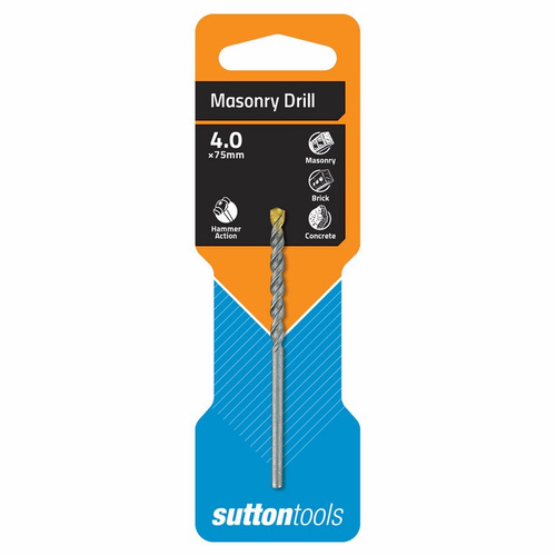 Sutton Drill D600 4.0mm X 75mm Masonry Straight Shank Standard Fixing