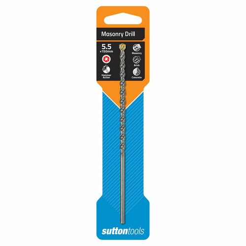 Sutton Drill D601 5.5mm X 150mm Masonry Straight Shank Single Brick