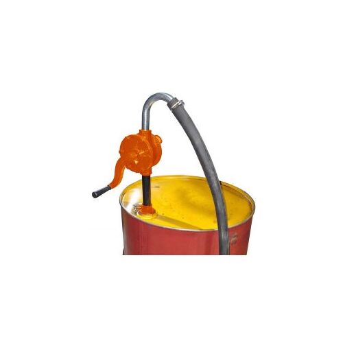Rotary pump kit with 2mtr rubber hose to suit 205ltr drum for diesel & medium weight oils
