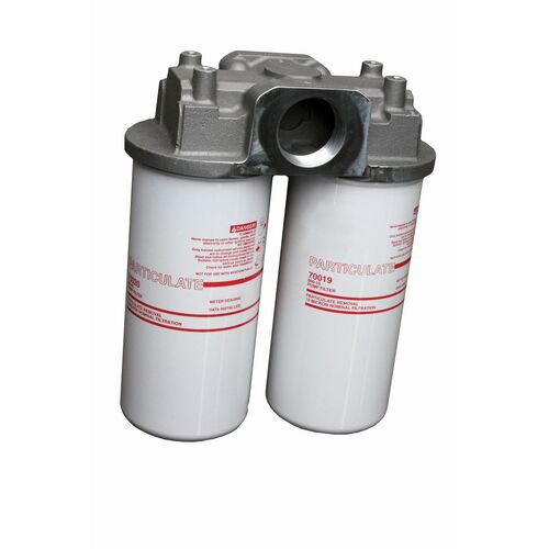 300 LPM Twin 10 micron element filter 2" NPT port