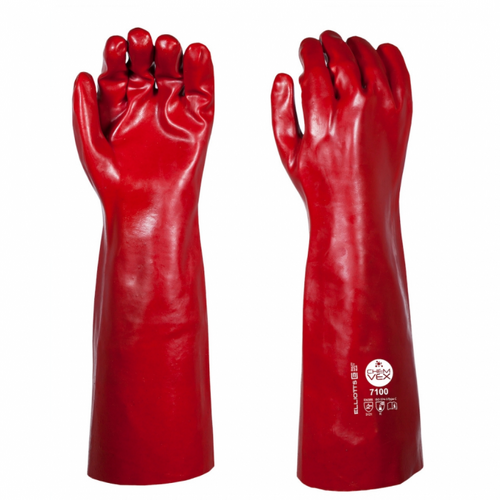 Chem-Vex Red PVC Gauntlet 45cm Long Size 10