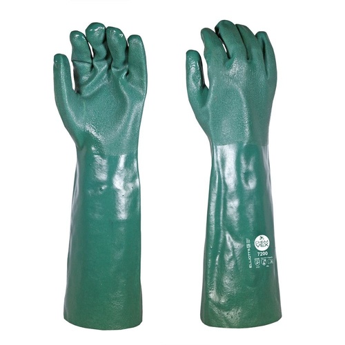 Chem-Vex Green PVC Gauntlet 45cm Long Size 10