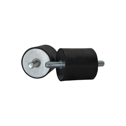 19X19mm Cylindrical Anti Vibration Rubber Mount Male x Male A (40 Shore)