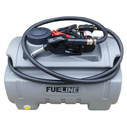 100ltr Fueline poly diesel ute tank kit with 12V pump, 4m hose and automatic nozzle