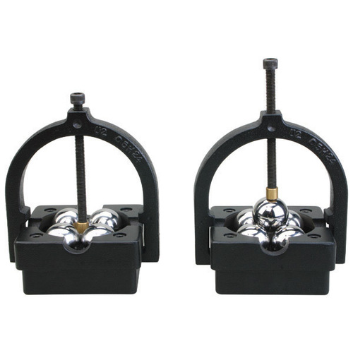 VB/Bb/1-2 Groz Tool Makers Ball Bearing Vee Block & Clamp Set -  Matched Pair, 63mm 100Kg Capacity