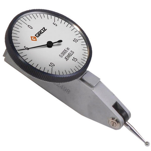 DTI/150 Groz Dial Test Indicator, White Face, 0.30  0.005 0-150-0, ?1-1/4, Horizontal