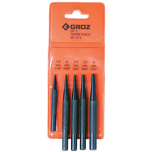 CP/5/ST Groz Centre Punch Set, 5 Pce
