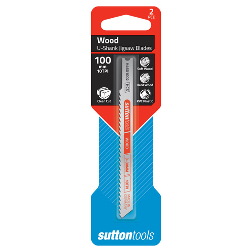 Jigsaw Blade U-Shank H460 Wood Clean 3-30mm 100x10T HCS 2 Pack