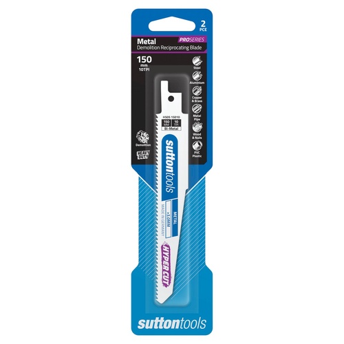 Recip Blade H505 Demo Metal 150x22x1.57mm 10TPI Bi-Metal HYPERCUT 2 Pack