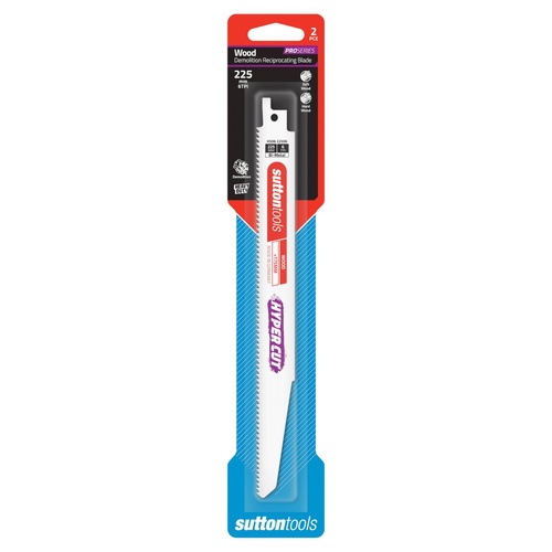 Recip Blade H506 Demo Wood 225x22x1.57mm 6TPI Bi-Metal HYPERCUT 2 Pack