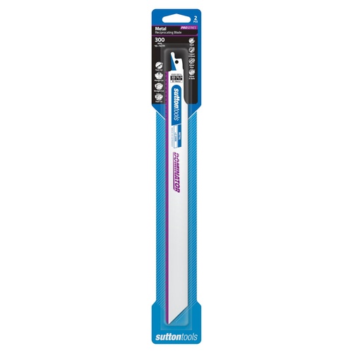 Recip Blade H509 Metal 300x25x0.9 10-14TPI Bi-Metal DOMINATOR 2 Pack